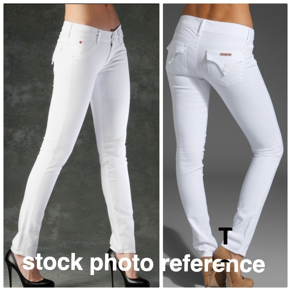 HUDSON Collin Flap Women's skinny jeans White size 29 M 8 W422DLW